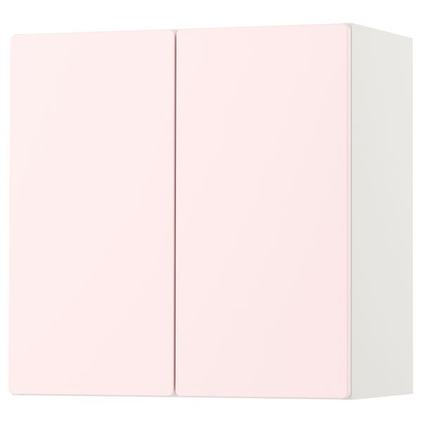 Навесной шкаф, 60x32x60 см, белый бледно-розовый с 1 полкой IKEA SMÅSTAD СМОСТАД 793.899.41 - фото 2