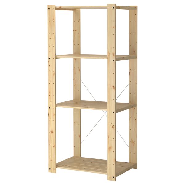 Стеллаж ГОРМ, хвойное дерево - схема-чертеж с размерами