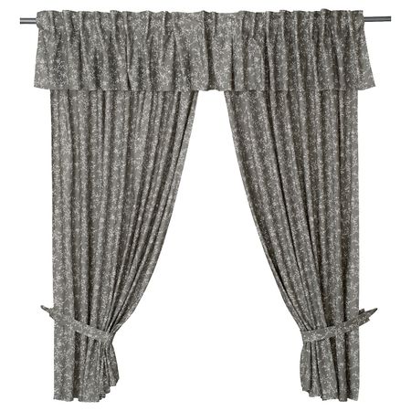 Гардины с прихватом, 2 шт., серый 145x180 см IKEA HILDAMAJA ХИЛЬДАМАЙЯ 204.803.10