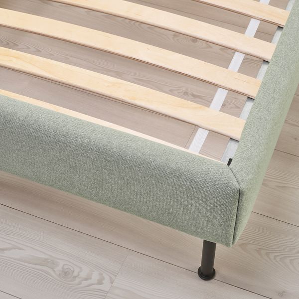 Каркас кровати с обивкой, 140x200 см, Gunnared светло-зеленый IKEA VADHEIM ВАДХЕЙМ 404.656.53 - фото 7