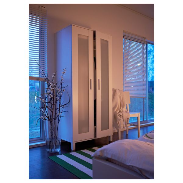 Шкаф платяной АНЕБУДА, белый (81x180 см) - схема-чертеж с размерами