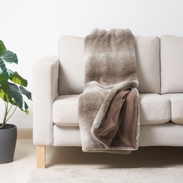 Плед, 130x170 см, коричневый IKEA BULLERSKYDD 105.666.39 - фото 4