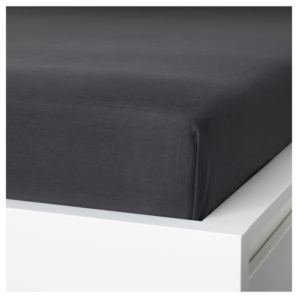 Простыня, темно-серый 240x260 см IKEA ПУДЕРВИВА 203.582.82 - фото 2