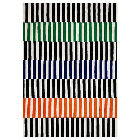 VÄNDPLATS ВЭНДПЛАТС Ковер, короткий ворс - разноцветный/полоска 170x240 см