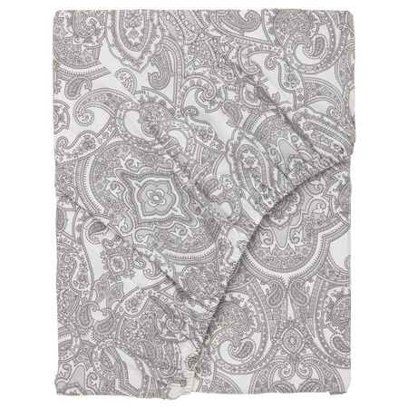 Простыня натяжная, белый, серый 90x200 см IKEA JÄTTEVALLMO ЙЭТТЕВАЛЛМО 104.365.96