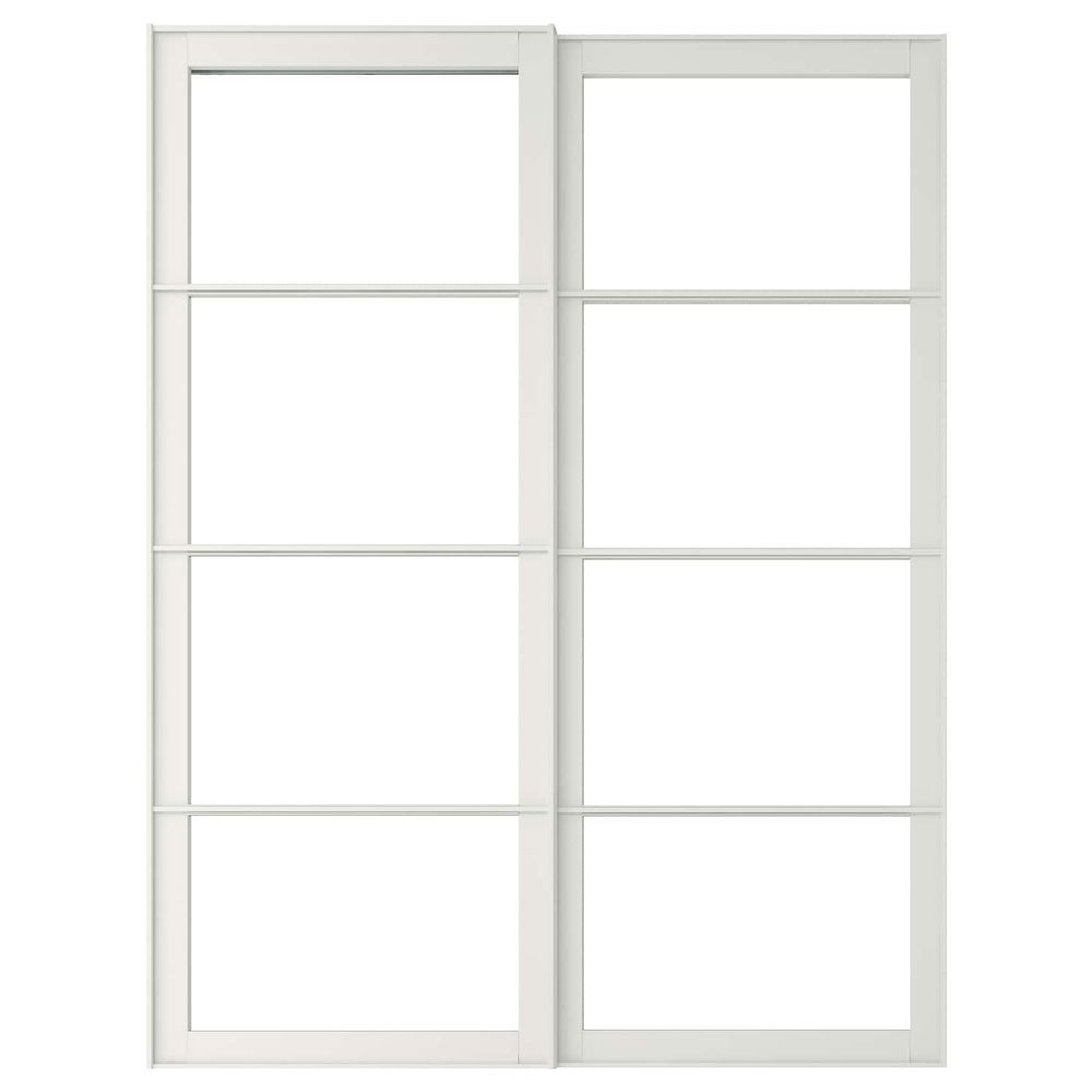 Рама для раздвижной дверец, с направляющими, 2 шт, белый 150x236 см IKEA PAX ПАКС 203.665.74 - схема-чертеж с размерами
