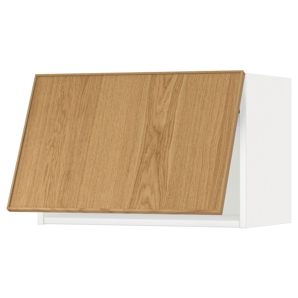 Горизонтальный навесной шкаф, белый/Экестад дуб 60x40 см IKEA METOD МЕТОД 493.923.27 - схема-чертеж с размерами