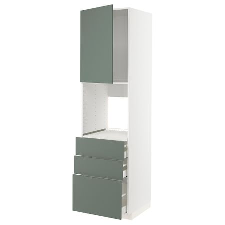 Высокий шкаф для духовки, дверь, 3 ящика, 60x60x220 cm IKEA METOD МЕТОД, MAXIMERA МАКСИМЕРА 094.550.53
