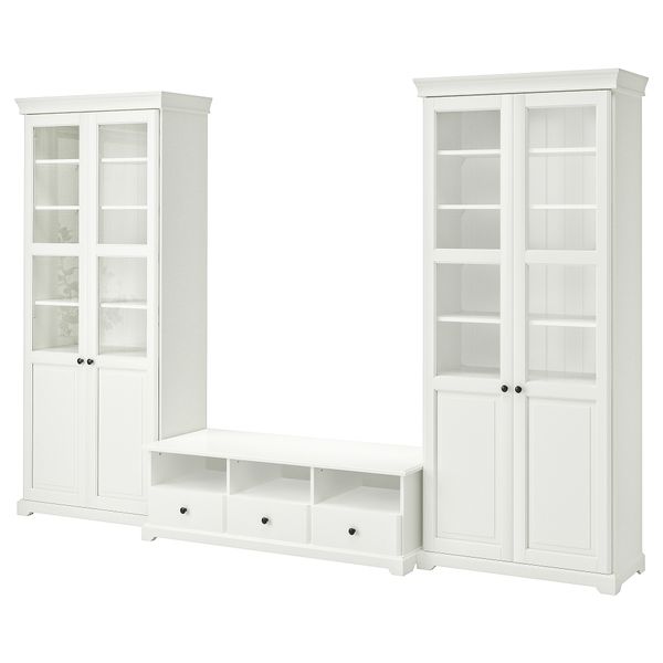 Шкаф для ТВ, комбинация, 331x214 см, белый IKEA LIATORP ЛИАТОРП 290.460.45 - фото 2