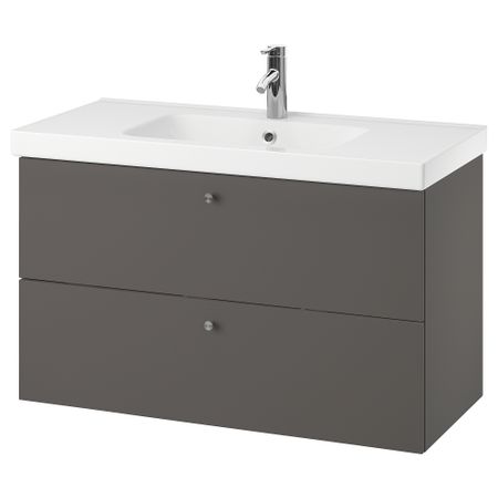 Шкаф для раковины с 2 ящиками, 103x49x64 cm IKEA ODENSVIK ОДЕНСВИК, GODMORGON ГОДМОРГОН 693.384.81