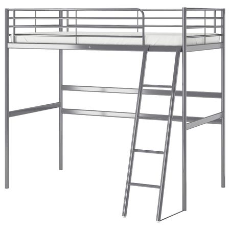 Каркас кровати-чердака, серебристый 90x200 см IKEA SVÄRTA СВЭРТА 103.668.24
