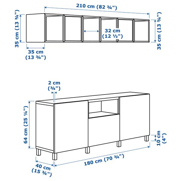 IKEA, дополнительный ракурс - схема-чертеж с размерами