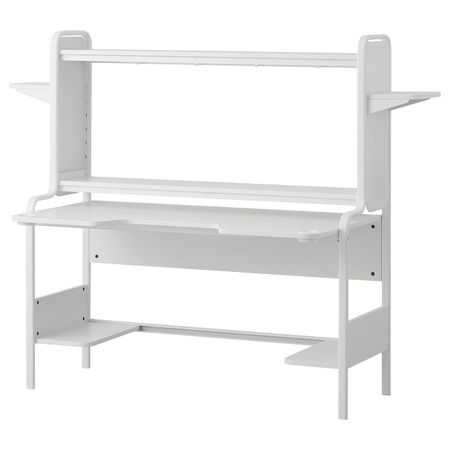 Геймерский стол, белый 140/185x74x146 см IKEA FREDDE ФРЕДДЕ 904.844.56