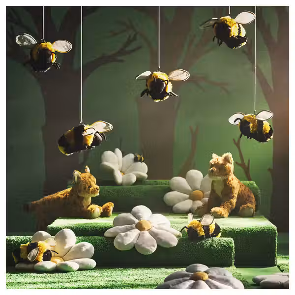 SKOGSDUVA СКОГСДУВА Подушка - в форме цветка/белый 47x8 см - фото 5