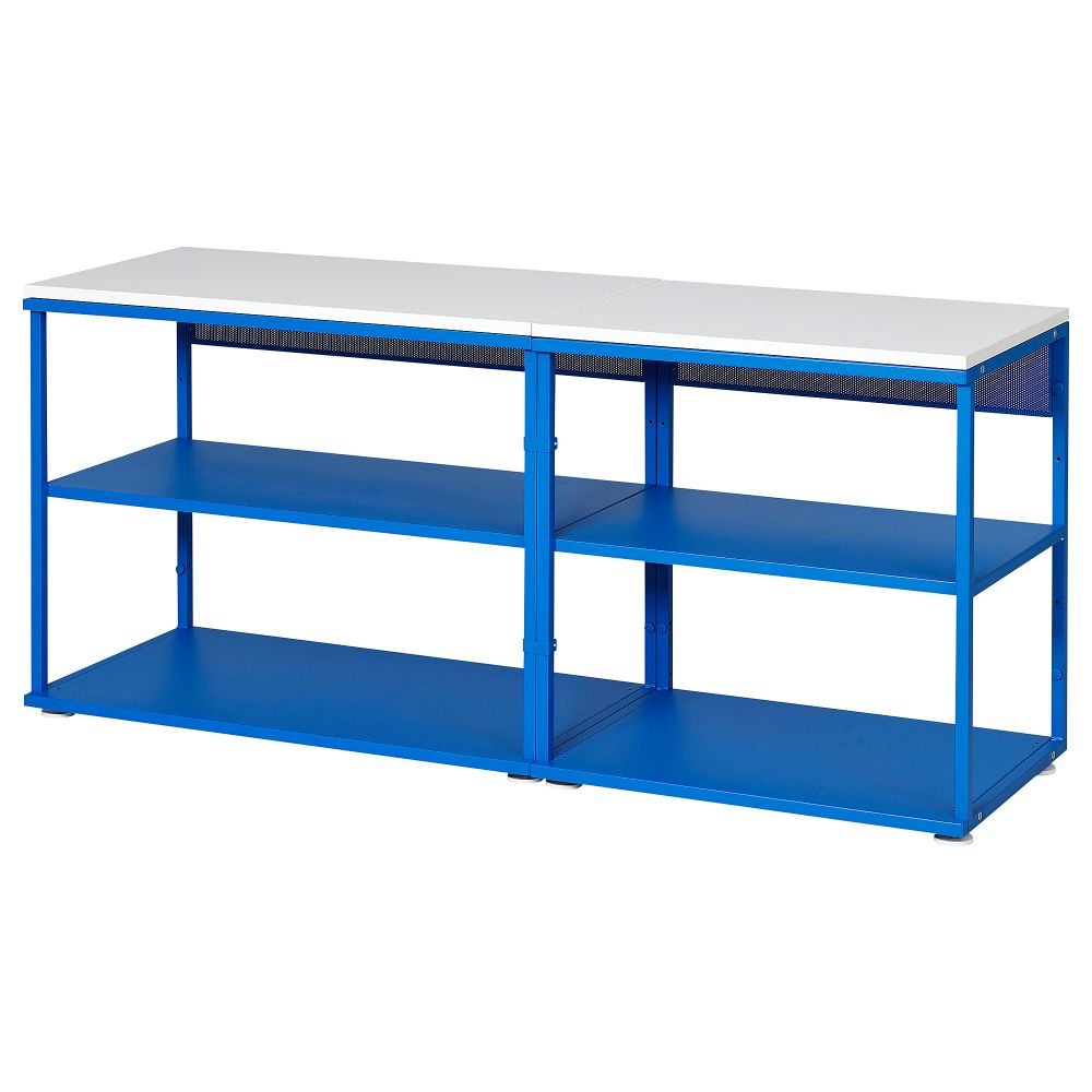 Открытый стеллаж, синий, 140x42x63 см IKEA PLATSA ПЛАТСАA ПЛАТСА 495.217.01 - фото 1