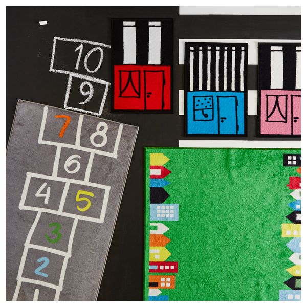 Ковер ХЕММАХОС, зеленый (133x133 см) - схема-чертеж с размерами