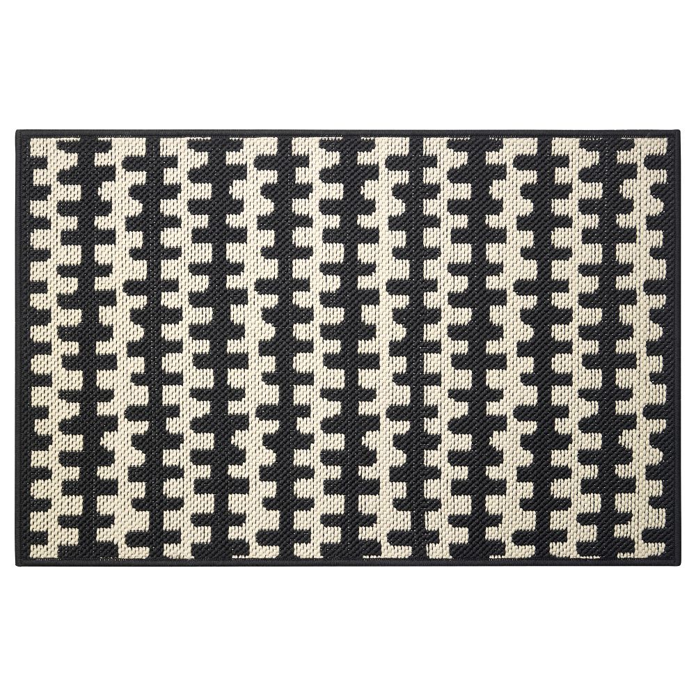 Придверный коврик, 40x60 см, черный-бежевый IKEA HÅLLPLATSA ПЛАТСА 205.600.38 - фото 1