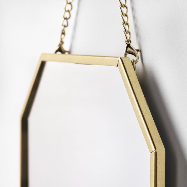 Зеркало, 2 шт, золотой IKEA LASSBYN ЛАССБЮН 104.536.99 - схема-чертеж с размерами