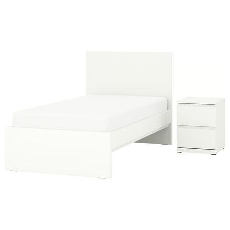 STORKLINTA Комплект мебели для спальни,2 предм - белый 90x200 см