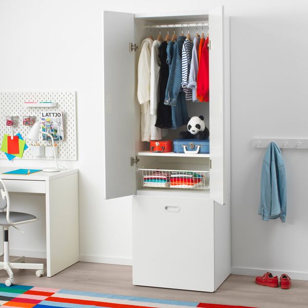 Гардероб с отделением для/игрушек, белый/белый 60x50x192 см IKEA СТУВА / ФРИТИДС 592.796.65 - фото 3