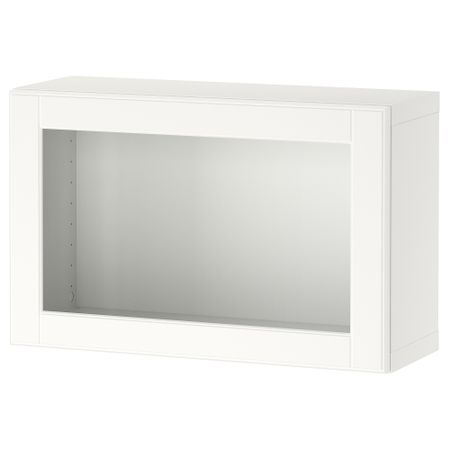 Стеллаж со стеклянная дверью, белый, Ostvik белый, 60x22x38 см IKEA BESTÅ БЕСТО 294.249.61