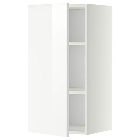 Навесной шкаф с полками, белый/Рингульт белый 40x80 см IKEA METOD МЕТОД 594.457.02