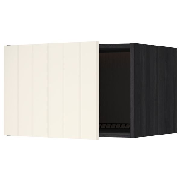 Верхний шкаф на холодильник, морозильник МЕТОД, черный, Хитарп белый с оттенком - схема-чертеж с размерами