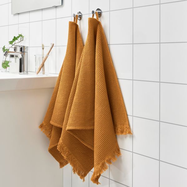 Полотенце, 50x100 см, темно-желтый IKEA VALLASÅN ВАЛЛАСОН 705.022.39 - фото 4