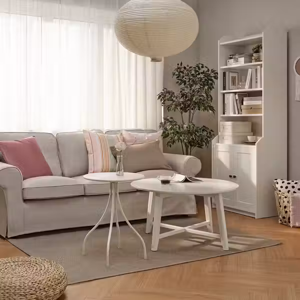 TÅNEBRO ТОНЕБРО Придиванный столик - д/дома/улицы/светлый серо-бежевый 46 см - фото 2