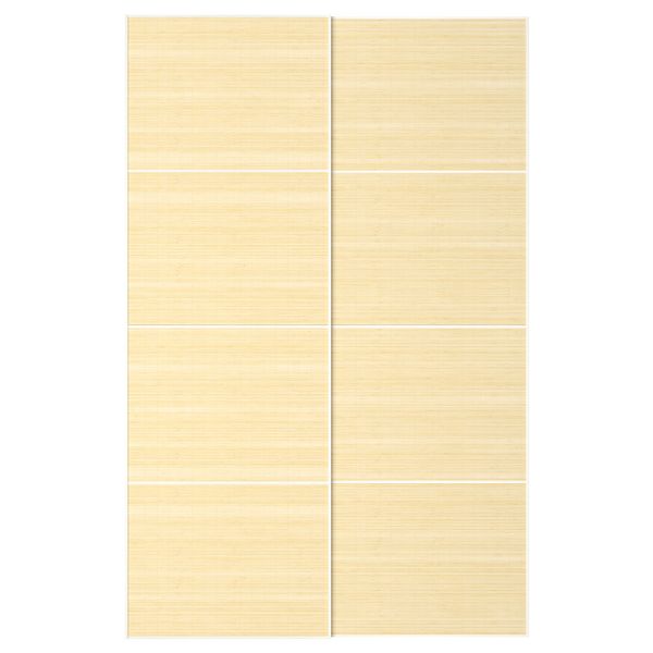 Пара раздвижных дверей, светлый бамбук 150x236 см IKEA FJELLHAMAR ФЬЕЛЬХАМАР 693.114.86 - фото 1