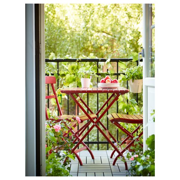 Садовый стул МЭЛАРО, складной красный красный - фото 4