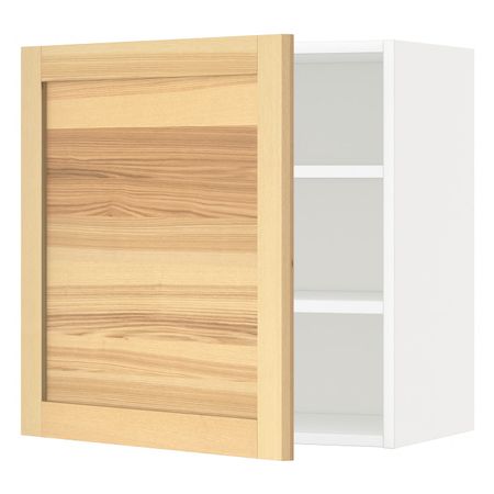 Шкаф навесной с полкой, белый/Торхэмн ясень 60x60 см IKEA METOD МЕТОД 492.259.08