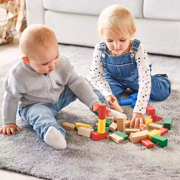 UNDERHÅLLA Набор деревянных кубиков, 40 шт. - разноцветный - фото 2