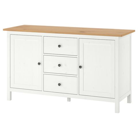 HEMNES Сервант - белая морилка/светло-коричневый 157x88 см