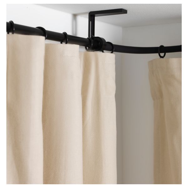 Угловое соединение гардинного карниза РЭККА, черный - фото 3