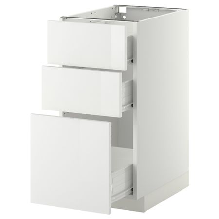 Напольный шкаф с 3 ящиками МЕТОД / ФОРВАРА, белый, Рингульт белый