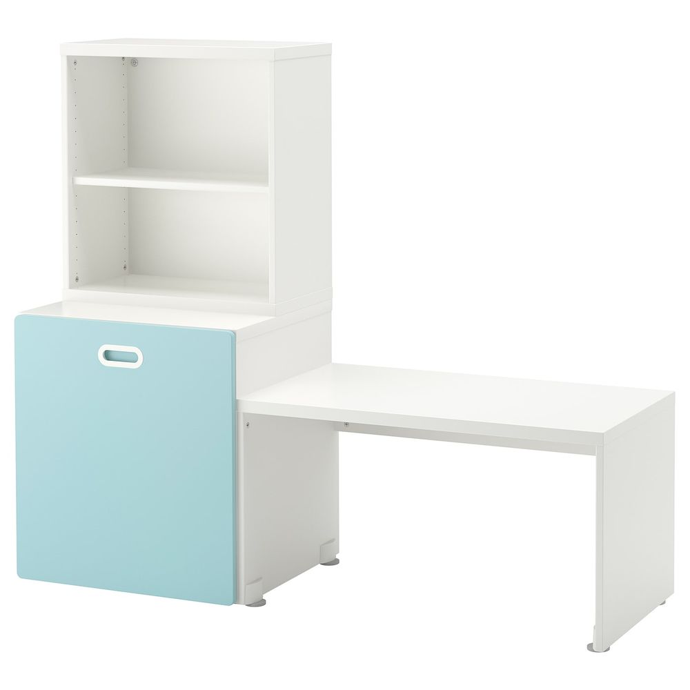 Стол с отделением для игрушек, белый/голубой 150x50x128 см IKEA STUVA СТУВА / FRITIDS ФРИТИДС 192.796.29 - фото 1