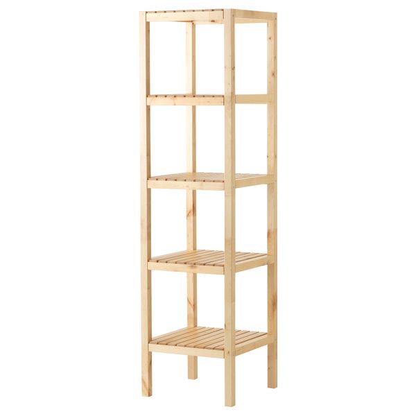 Стеллаж МОЛЬГЕР, береза (37x140 см) - фото 1