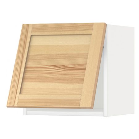 Навесной горизонтальный шкаф, белый/Торхэмн ясень 40x40 см IKEA METOD МЕТОД 393.938.55