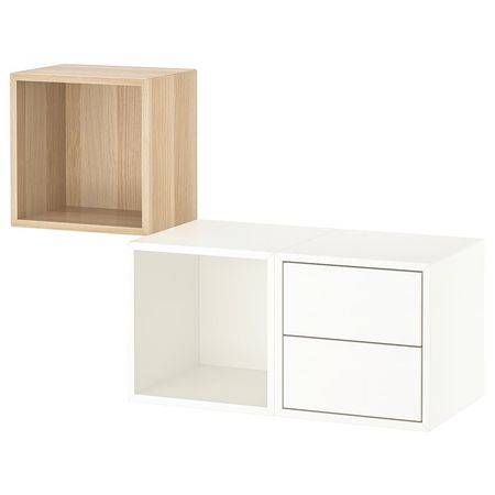 EKET Комбинация д/хранения - под беленый дуб/белый 105x35x70 см