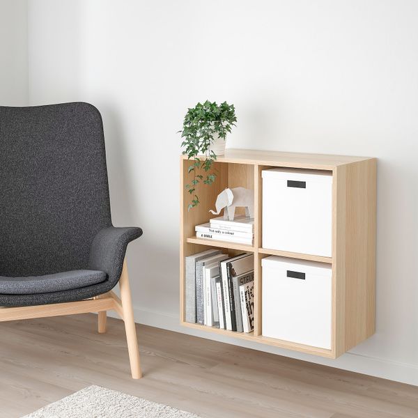 Навесной модуль с 4 отделениями, под беленый дуб 70x35x70 см IKEA EKET ЭКЕТ 092.862.77 - фото 6