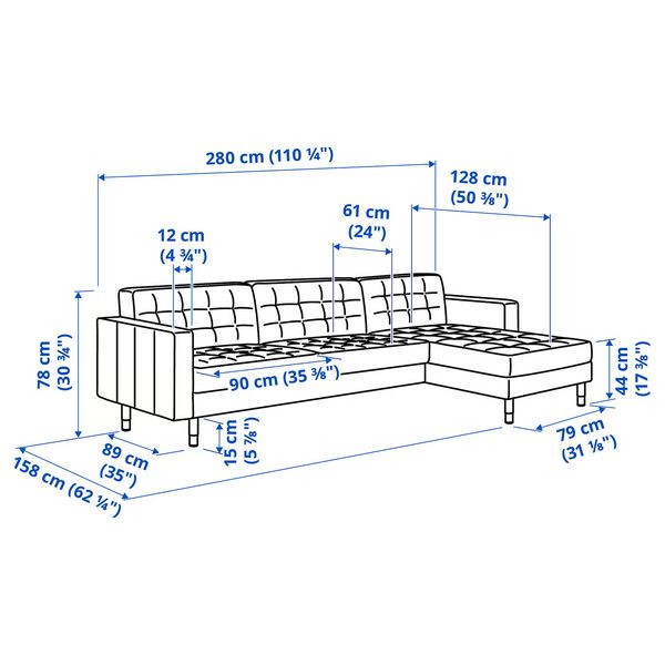 IKEA, дополнительный ракурс - схема-чертеж с размерами