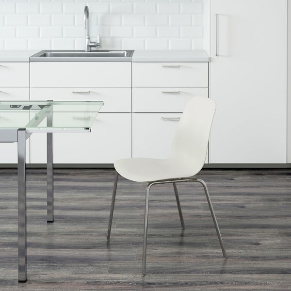 Стул, белый/Брур-Инге хромированный IKEA LEIFARNE ЛЕЙФ-АРНЕ 392.272.48 - фото 2