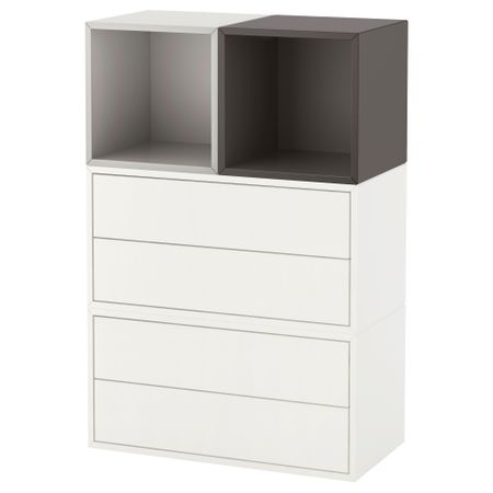 Комбинация настенных шкафов, 70x35x105 см, белый светло-серый, темно-серый IKEA EKET ЭКЕТ 392.210.29