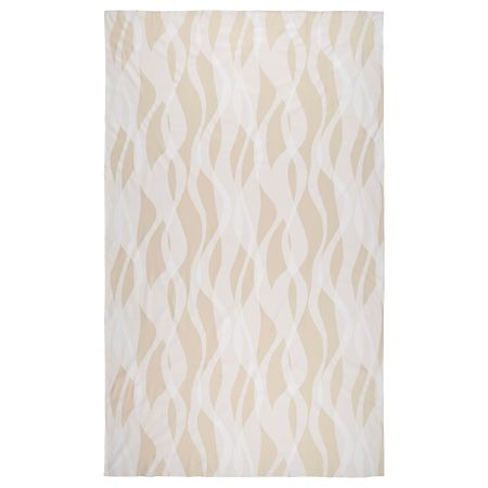 Скатерть, с рисунком, белый светло-бежевый, 145x240 см IKEA KRUSTISTEL 005.842.24