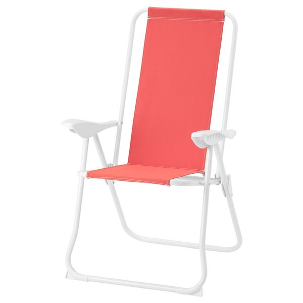 Кресло с регулируемой спинкой ХОМЭ, складной, светло-красный - фото 1