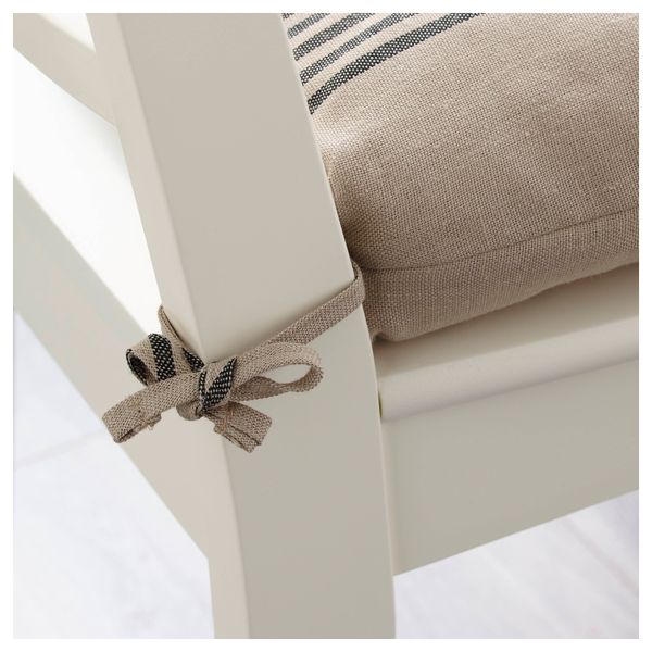 Подушка на стул УЛЛА-МАЙ, бежевый, черный (35/43x37x7 см) - схема-чертеж с размерами