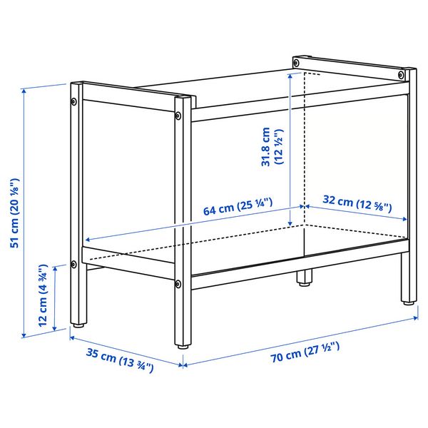 IKEA, дополнительный ракурс - схема-чертеж с размерами