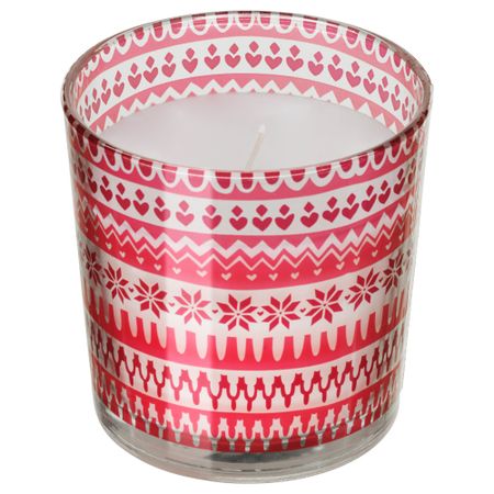 Ароматическая свеча в стакане ВИНТЕР 2017, Красные морозные ягоды, красный (7.5 см)