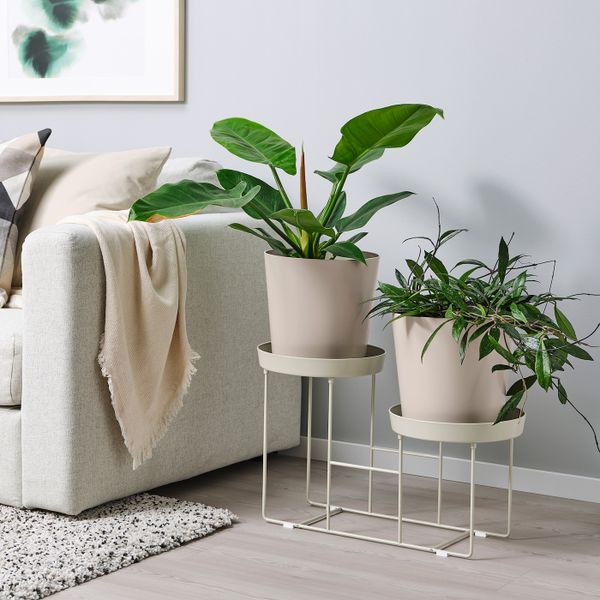 Пьедестал для цветов, для дома, улицы бежевый 38 см IKEA VITLÖK ВИТЛОК 904.757.77 - фото 2